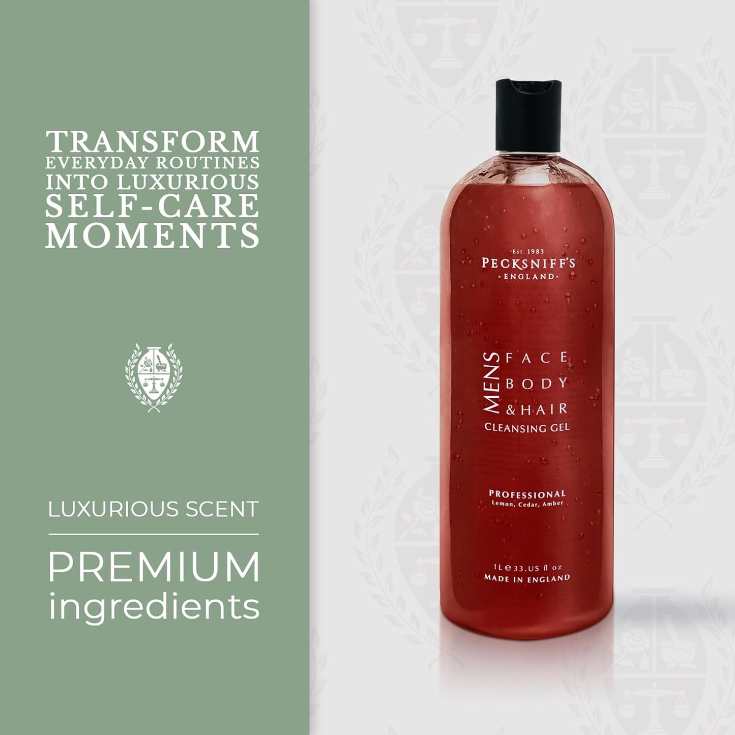 Sandalwood & Vanilla Shower Gel 750ml - Pecksniff's Classic Moisturizing Formula