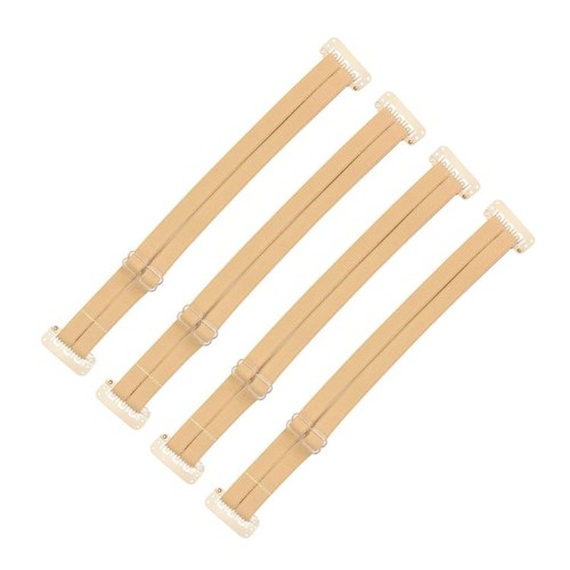 YTBYT 4 Pcs Facelift Bands with Clips Invisible Face Stretching Lifting Strap Adjustable Elastic Band Face Slimming Band (24cm Blonde Double Bands)