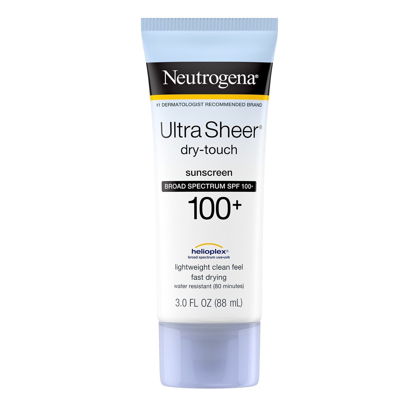 Neutrogena Ultra Sheer Dry-Touch Water Resistant and Non-Greasy Sunscreen Lotion with Broad Spectrum SPF 100+, 3 Fl Oz (Pack of 1)