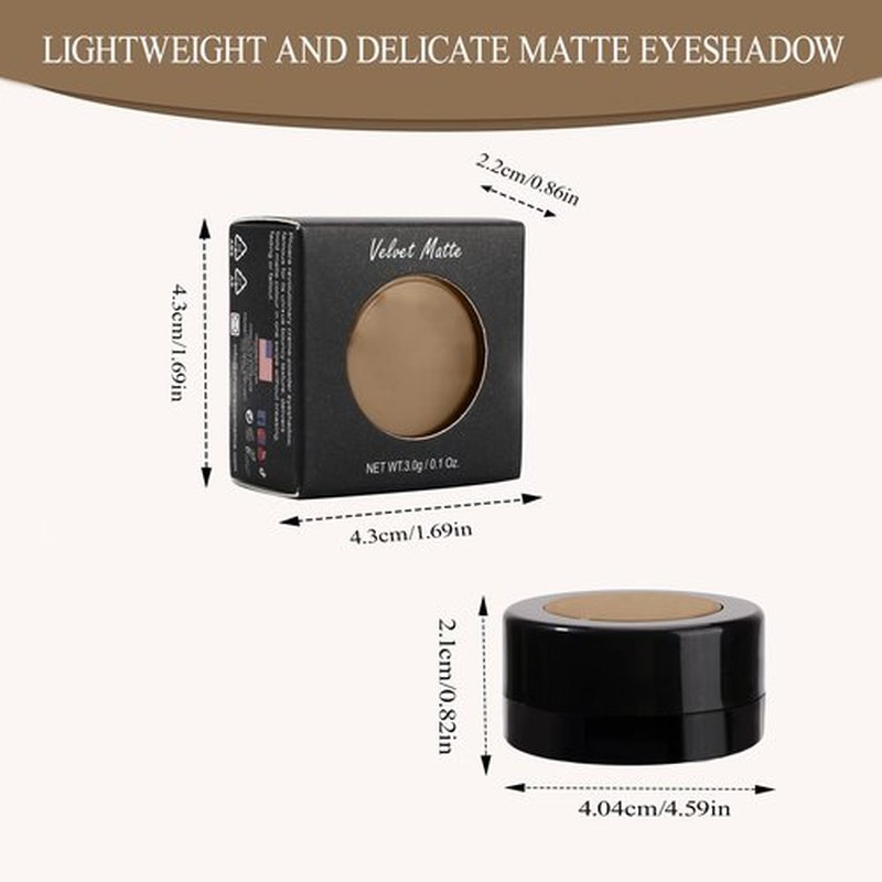 FIVEFULU Single Taupe Eyeshadow, Pressed Powder Matte Taupe Eye Shadow Palette Make-up, Blendable Long Lasting High Pigment Taupe Eye Makeup Halloween Taupe Eye Paint & Face Body Paint