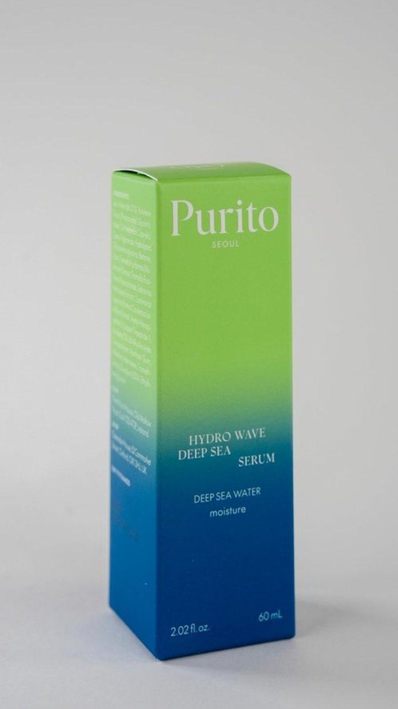 PURITO Hydro Wave Deep Sea Serum, 60 mL / 2.02 fl. oz., Hydrating Face Serum, Lightweight & Non-Greasy, Skin Moisture Boost, Korean Skincare, For Sensitive Skin, Hyaluronic Acid & Deep Sea Water