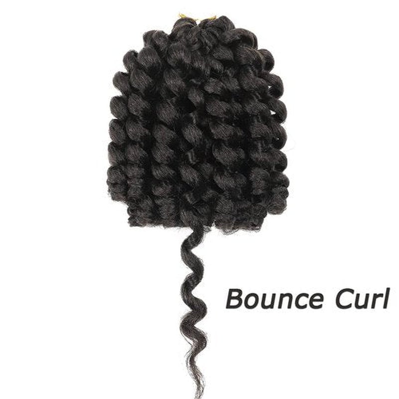 Crochet Braids Hair 8 Inch Jamaican Bounce Wand Curl Crochet Hair Curly Bounce Crochet Braids Hair Extension Twist Crochet Hair(5 PCS, 4)