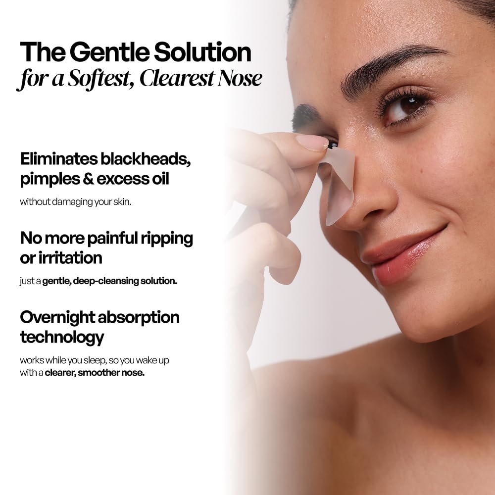 Eliré Nose Pimple Patch – Extra Strength Hydrocolloid Strips for Clearer Skin – Absorbs Excess Oil – Strong Adhesion, Ultra-Thin - Invisible for Day and Night Use- 10 Patches