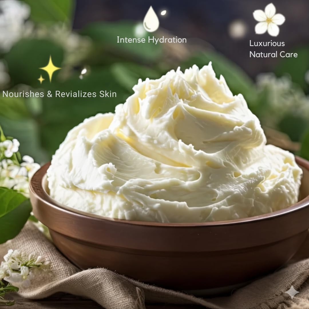 Yajna Organic Raw African Shea Butter 100% Pure,Natural & Unrefined| Skin Moisturizer For Face, Body & Hair| 4 Oz/115 GM Ivory/White Grade A | DIY Creams, Balms, Lotions, Soaps| Moisturizes Dry Skin