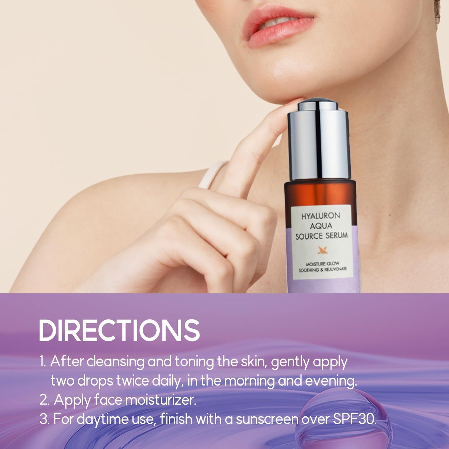 Dermanex Danique Hyaluron Aqua Source Serum 30ml, Stem Cell Korean Skin Care Beauty Serum Booster