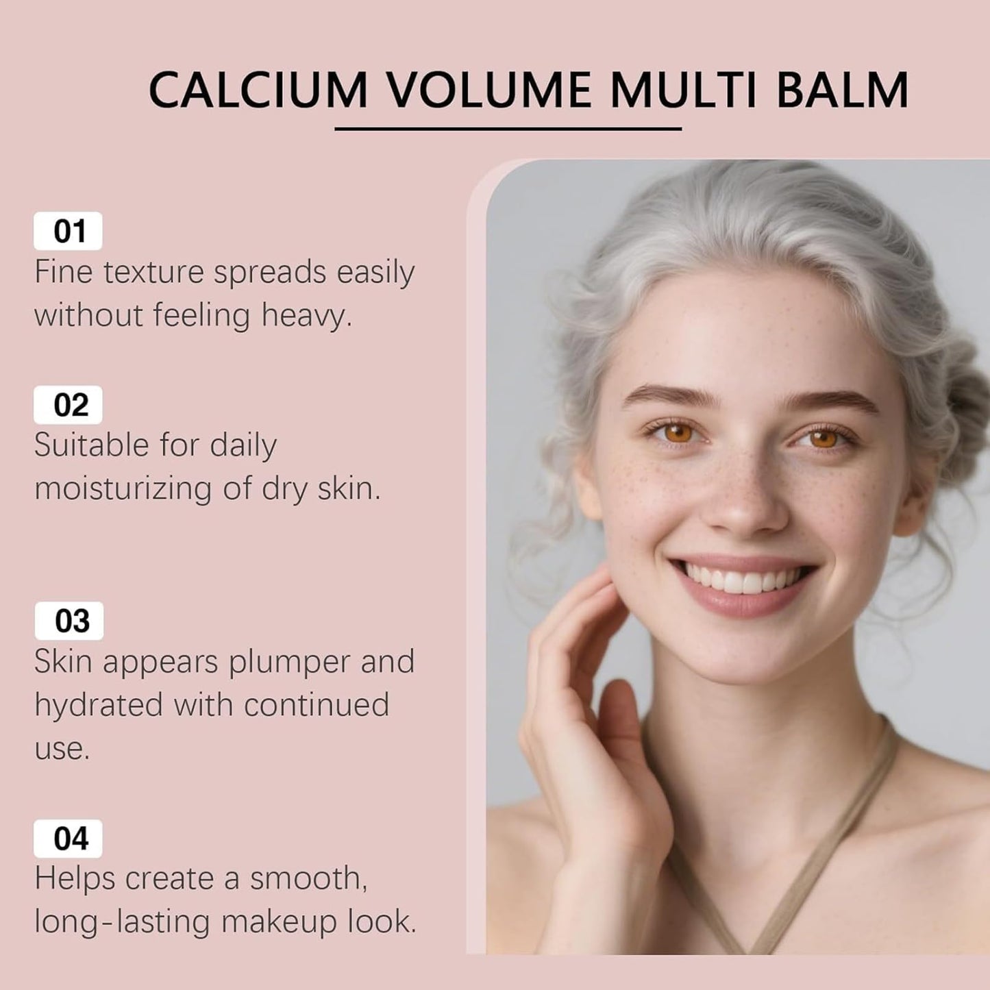 3Pcs Cemenrete Calcium Volume Multi Balm, Calcium Volume Multi Balm, Collagen Moisturing Stick, Intensive Repair & Moisturizing Cream, Firming Skin, Suitable for Face, Eyes & Neck
