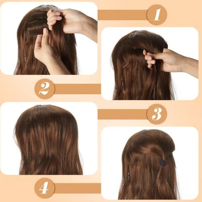 Invisible Fluffy Hair Pad, 2025 New Bump It Up Hair Accessory Volume Clip, Natural Fluffy Hair Bumps for Volume Insert, Invisible Fluffy Hair Pad Blonde for Women Girls (4pcs)