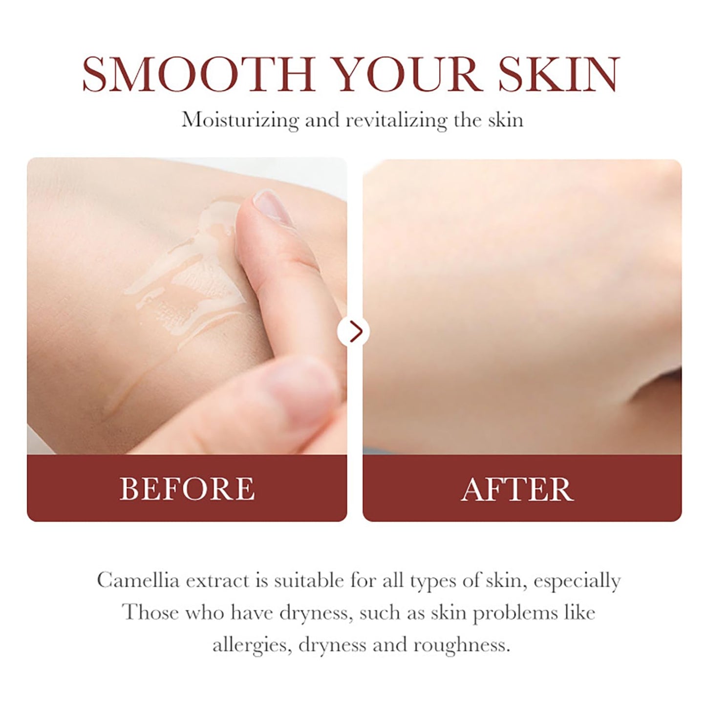 BIOAQUA Camellias Anti-Oxidation Moisturizing Repair Toner Nourishing Serum Smooth Delicate Skin Care 100ml / 3.38fl.oz