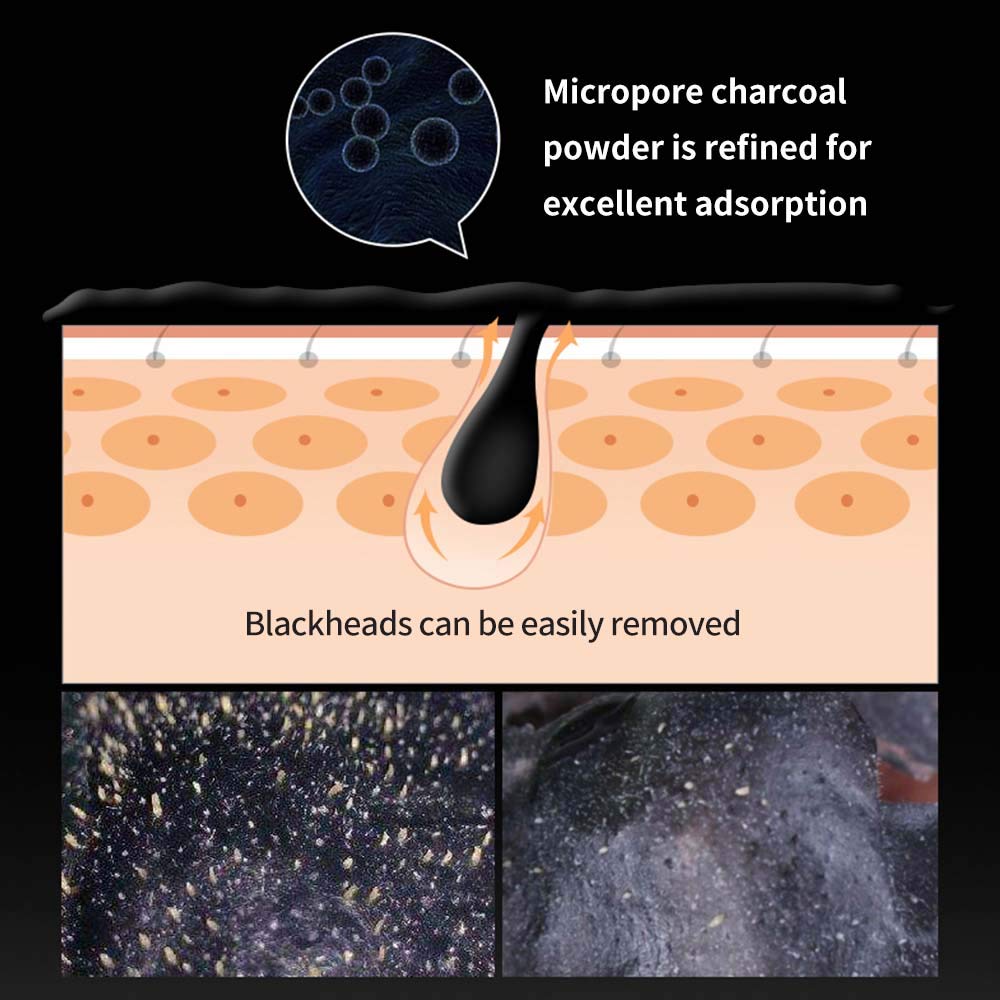 MIESCHER Blackhead Removal Mask, Peel Off Facial Black Mask, Purifying Bamboo Charcoal Nose Facial, Removes Blackheads, Deep Pore Cleansing, Skin Cleansing for All Skin Types of Men & Women