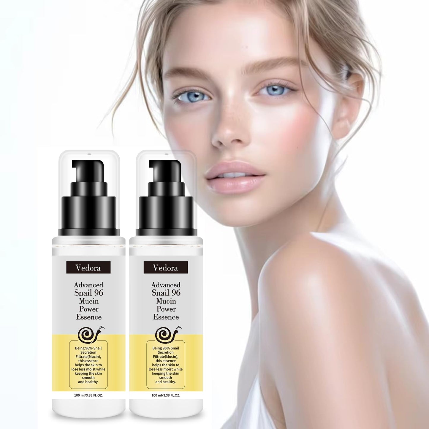 Vedora Snail Mucin 96% Power Hydrating Essence: Moisturizing Serum with Snail Secretion Filtrate for Radiant, Nourished Skin (3)