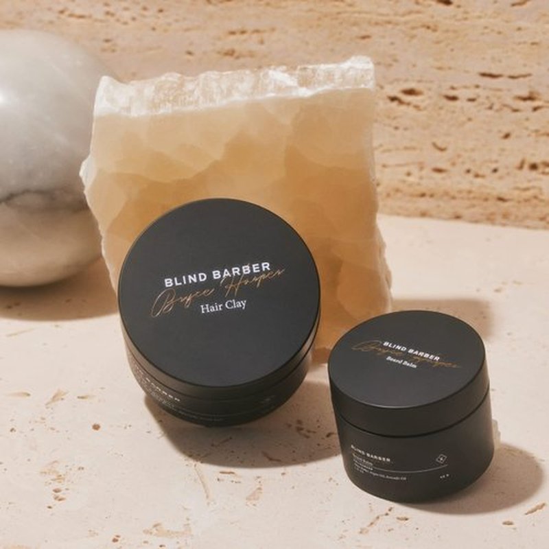 Blind Barber Bryce Harper Hair Clay for Men - Matte Water-Based Styling Product for Volume and Medium to Strong Hold (2.5 Oz)