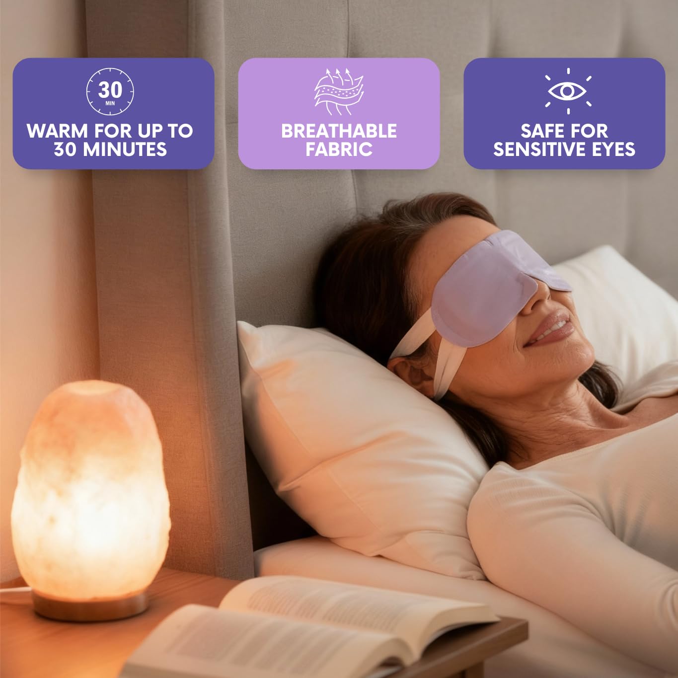 LumiDew Steam Eye Mask, Self Heating Heated Eye Mask for Sleep, Warm Compress for Eyes, Moist Heat for Dry Eye Relief, Stye Eye Treatment, Spa, Travel Essentials, Unscented 16 Pack