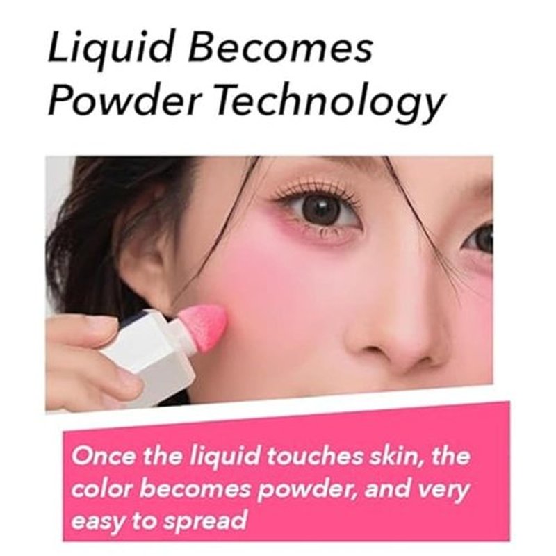 Aztk Liquid Blush, Aztk Jello Color Liquid Blush, Aztk Blush Highlight Contour 3 In 1, Liquid Blush with Sponge Head, Matte Nude Makeup Blusher Cream (Color06)