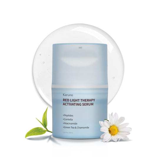 Red Light Therapy Activation Serum - Hydration Booster for LED Masks & Facial Devices | Hyaluronic Acid & Green Tea, 1.01 fl. oz.