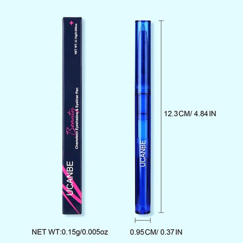 UCANBE Chameleon Eyeshadow & Eyeliner Gel Pencil - Multichrome Shifting Colors Metallic Glitter Eye Makeup,Waterproof Long-Lasting Smudge-Proof Multi-Dimensional Color (Electric Blue to Royal Purple)