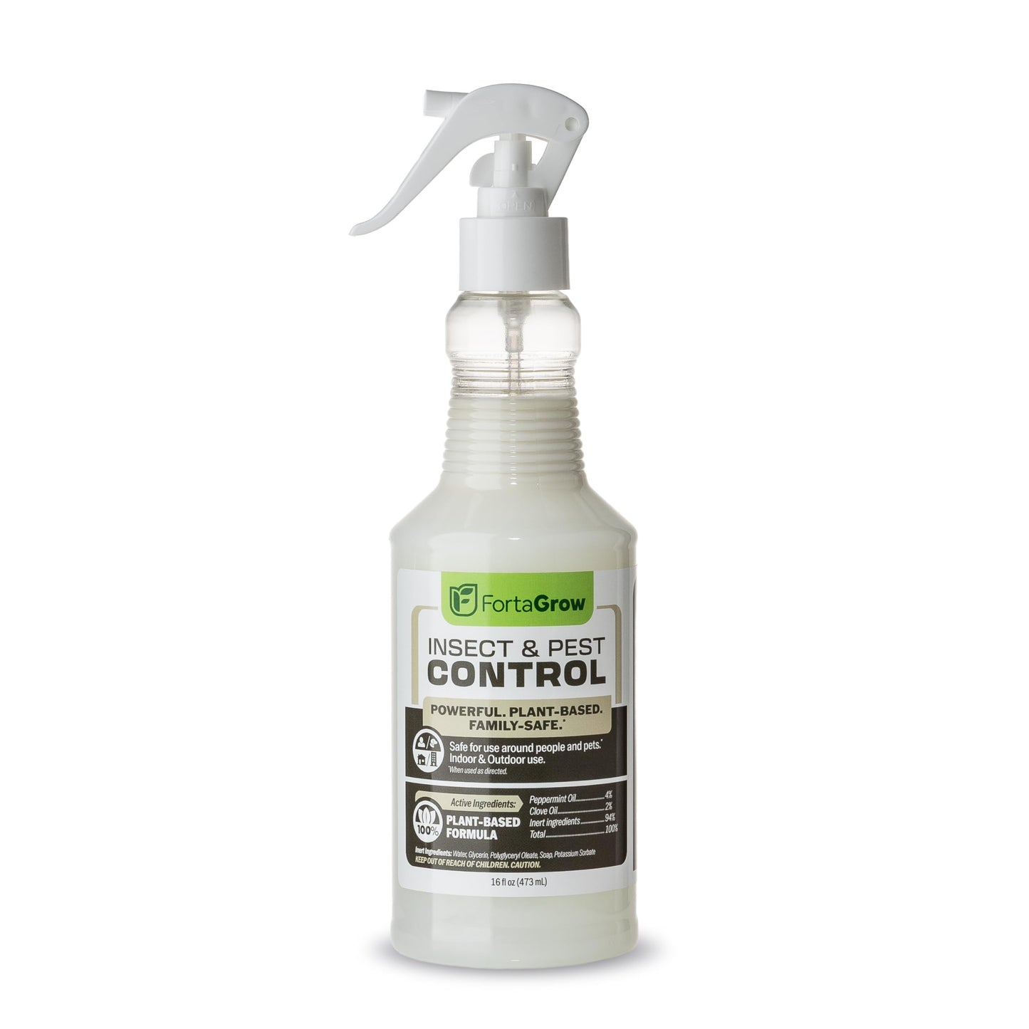 Insect & Pest Control Spray – Extra-Strength Peppermint & Clove Oil Formula – Kills & Repels Spiders, Ants, Gnats, Roaches & More – Family-Safe – Indoor & Outdoor – 16oz
