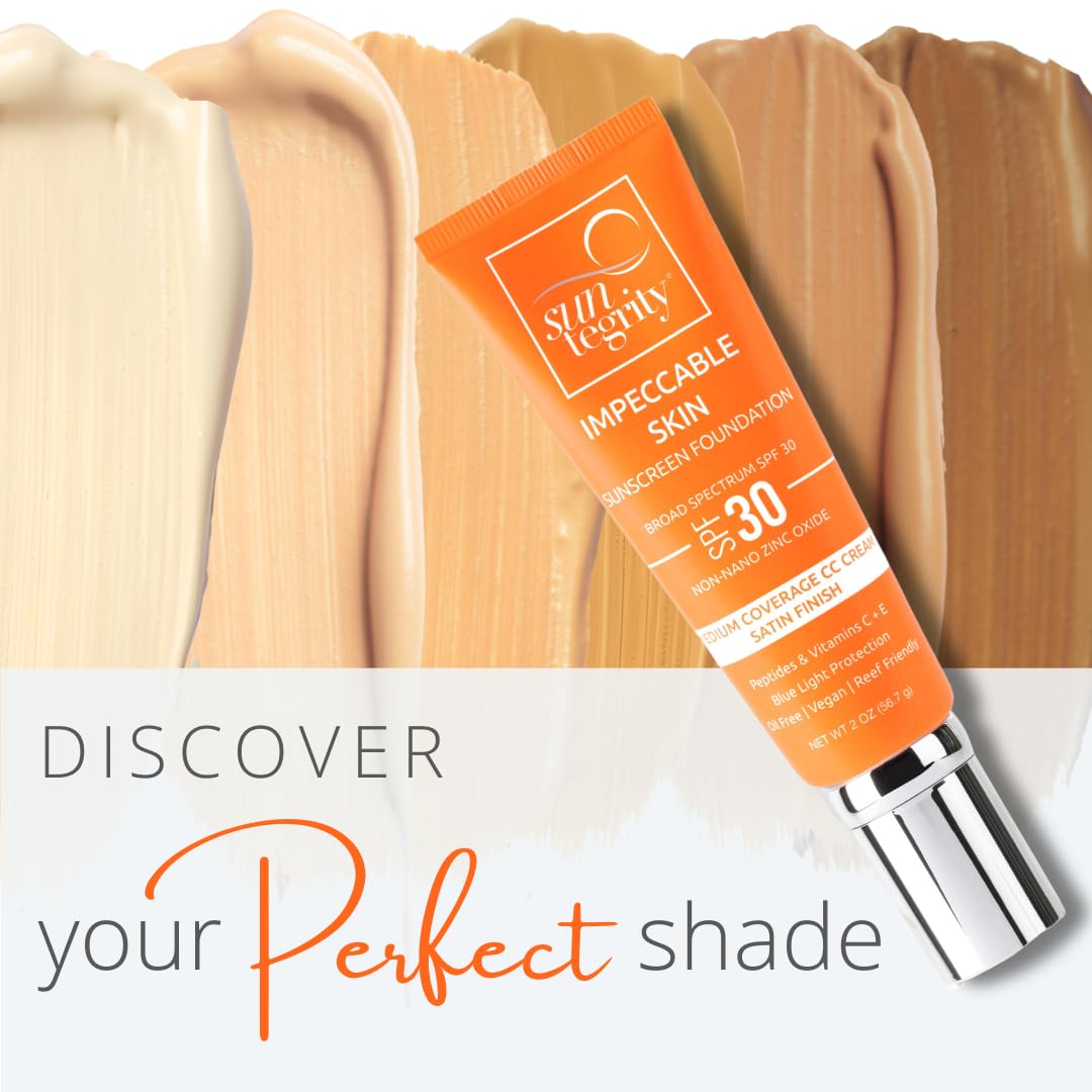 Suntegrity Impeccable Skin - Tinted Sunscreen, Broad Spectrum SPF 30 (Ivory) - 2 oz