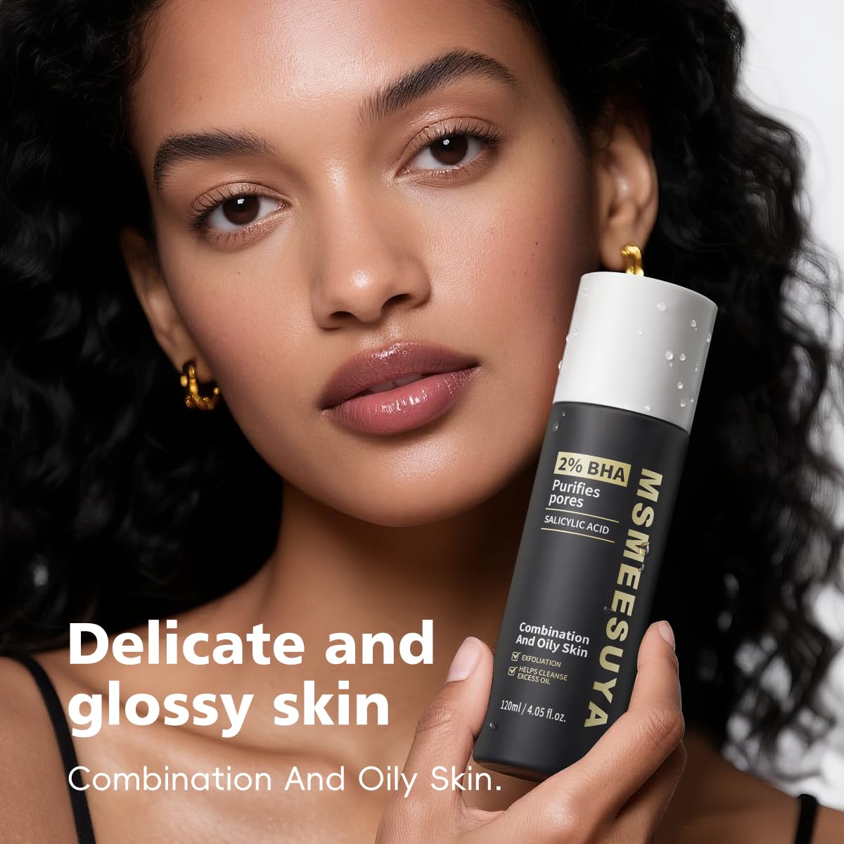 MSMEESUYA Salicylic Acid 2% Serum – Exfoliating Face Serum for Oily & Combination Skin, Helps Clear Pores & Blackheads, Fragrance-Free, 120ml / 4.05 fl oz
