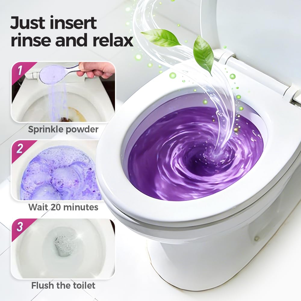 PVZXR 2026 Upgrade Fizz Clean Toilet Cleaner, Fizz Toilet Cleaning Foam, Fizz Cleaning Powder, Fizz Clean Foam Cleaner, Touch Free Foaming Foaming Powder – Bathroom Toilet Cleaning Powder (1pcs)