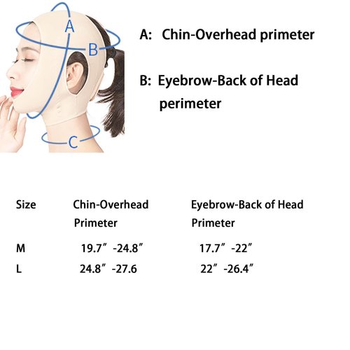 Reusable Chin Slimming Strap Face Lift Tape V Line Lifting Face Mask Double Chin Reducer Face Neck Slimmer Jawline Shaper Anti Snoring Snore Stopper (L)