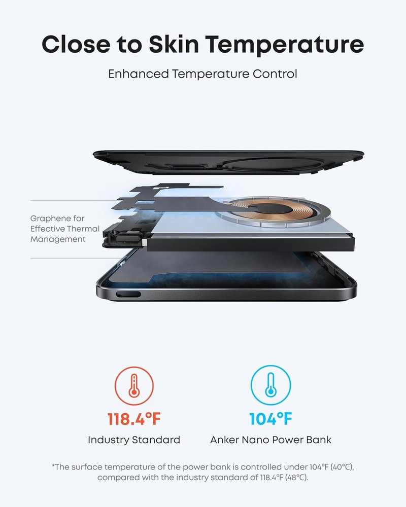 Anker Nano MagSafe Portable Charger - Ultra-Slim 5,000mAh Magnetic Power Bank | Qi2-Certified 15W for iPhone 17/16 Series