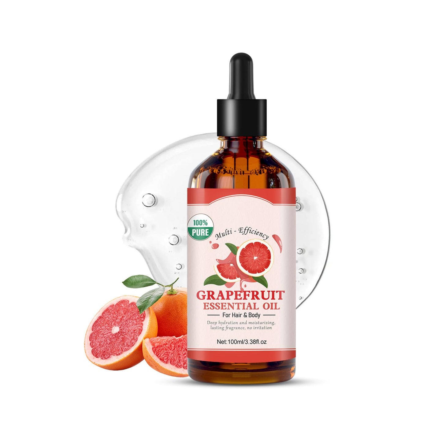 Grapefruit Essential Oil for Skin-Natural Grapefruit Oil for Hair Care,Face,Skin Care,Aromatherapy, Scalp and Body Massage and DIY Soap Making