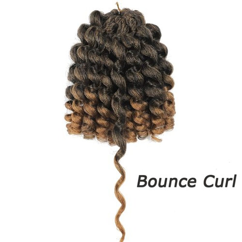 Crochet Braids Hair 8 Inch 5 Pack Jamaican Bounce Wand Curl Crochet Hair Synthetic Braiding Hair Extension Twist Crochet Hair (5 PCS, T27)