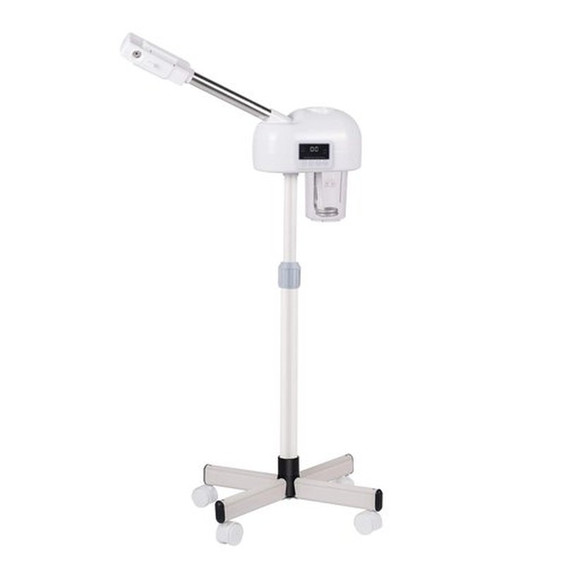 Professional Ozone Facial Steamer for Clean Skin, LCD Display, Facial Steamer for Esthetician, Use at Home & Salon, Spa with Hot Mist, Timer Function, Adjustable Height & Rolling Wheels