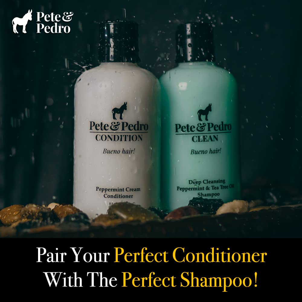 Pete & Pedro CONDITION - Peppermint Daily Conditioner for Men & Women | Creamy Conditioner Hydrates & Heals Dry, Damaged Hair | As Seen on Shark Tank, 2 oz. Travel Size