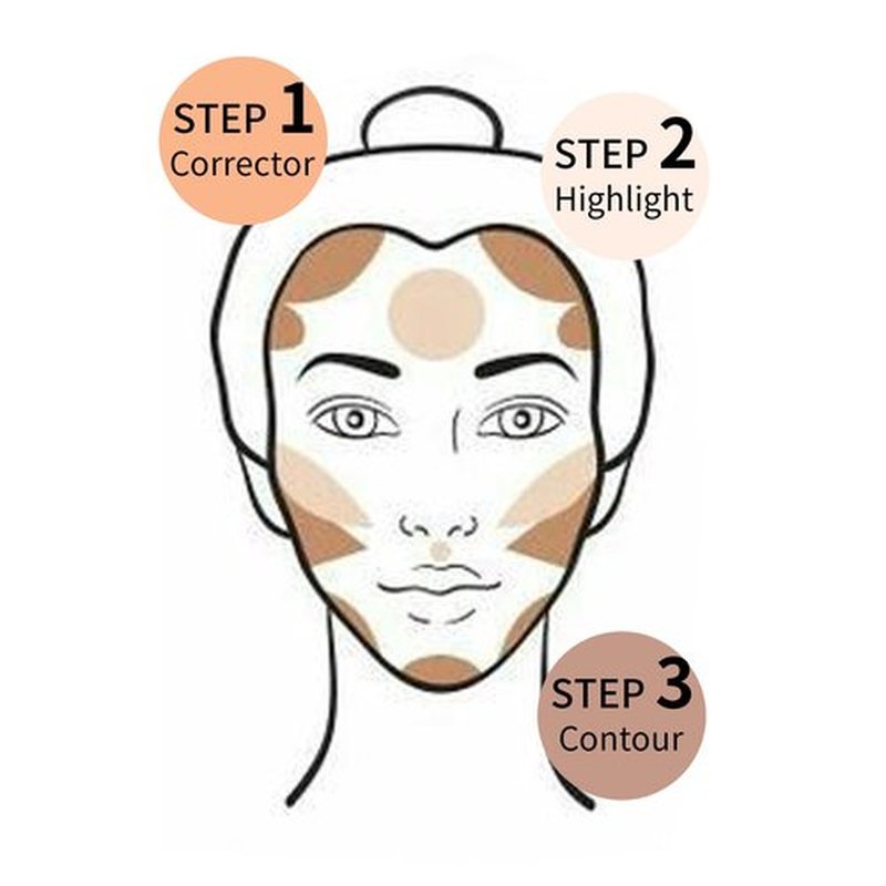 Vodisa 6 Colour Makeup Contour Palette-Creamy Concealer Kit-Professional Blemish Face Conceal Correct Contouring Highlighter Pallet-Base Foundation Beauty Cream Make Up Concealer Palette (01 Light)