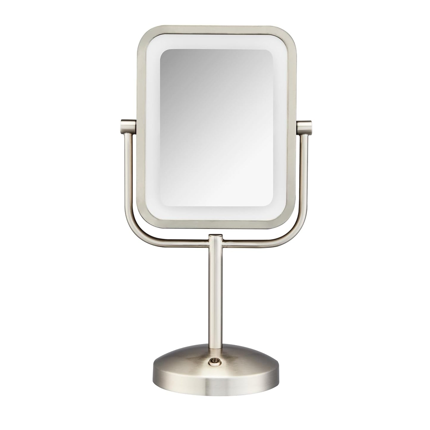 Conair Lighted Makeup Mirror, LED Vanity Mirror, 1X/10X Magnifying Mirror, Double Sided, Battery Operated in Rose Gold