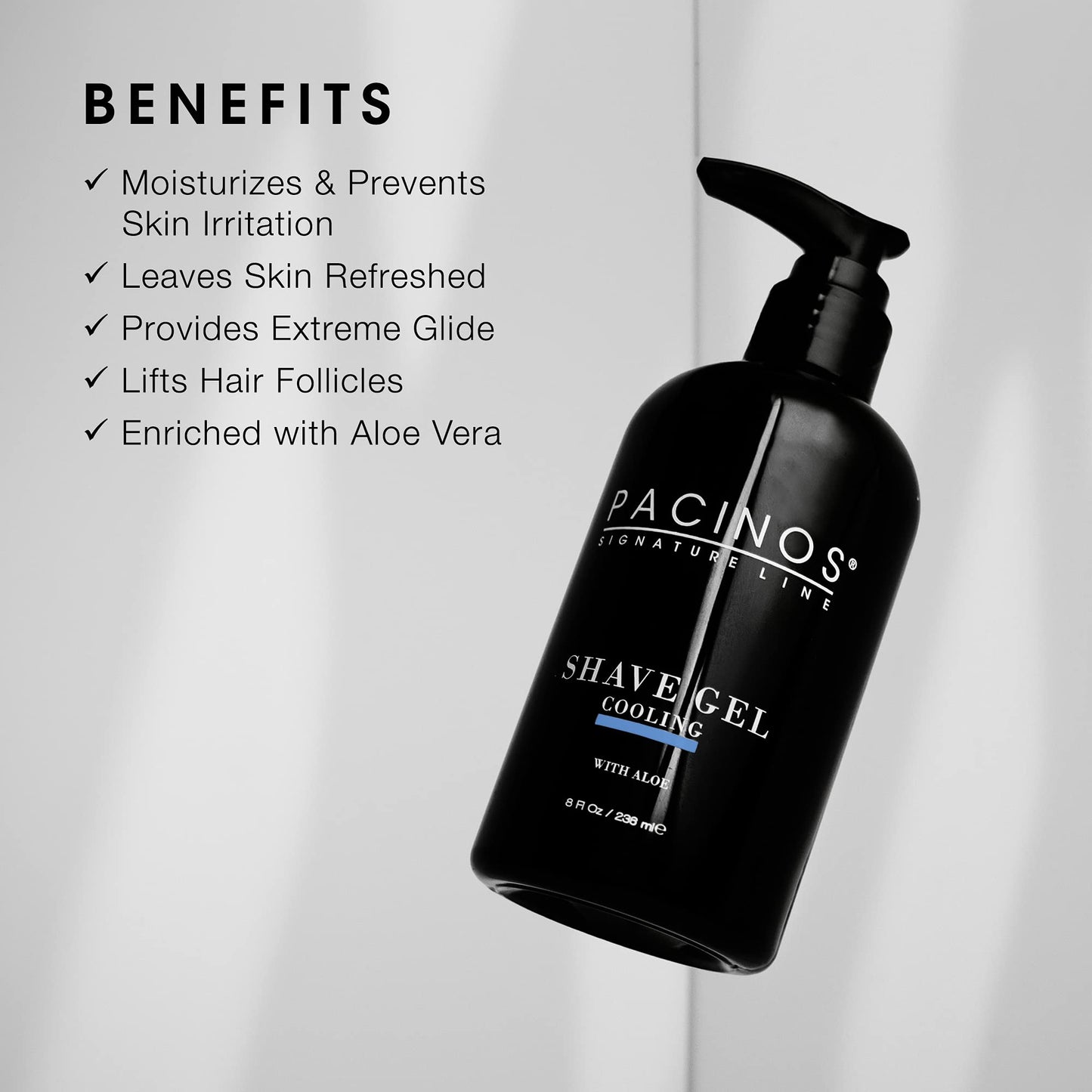 Pacinos Shave Gel Cooling Gel with Aloe Vera (8 fl oz)
