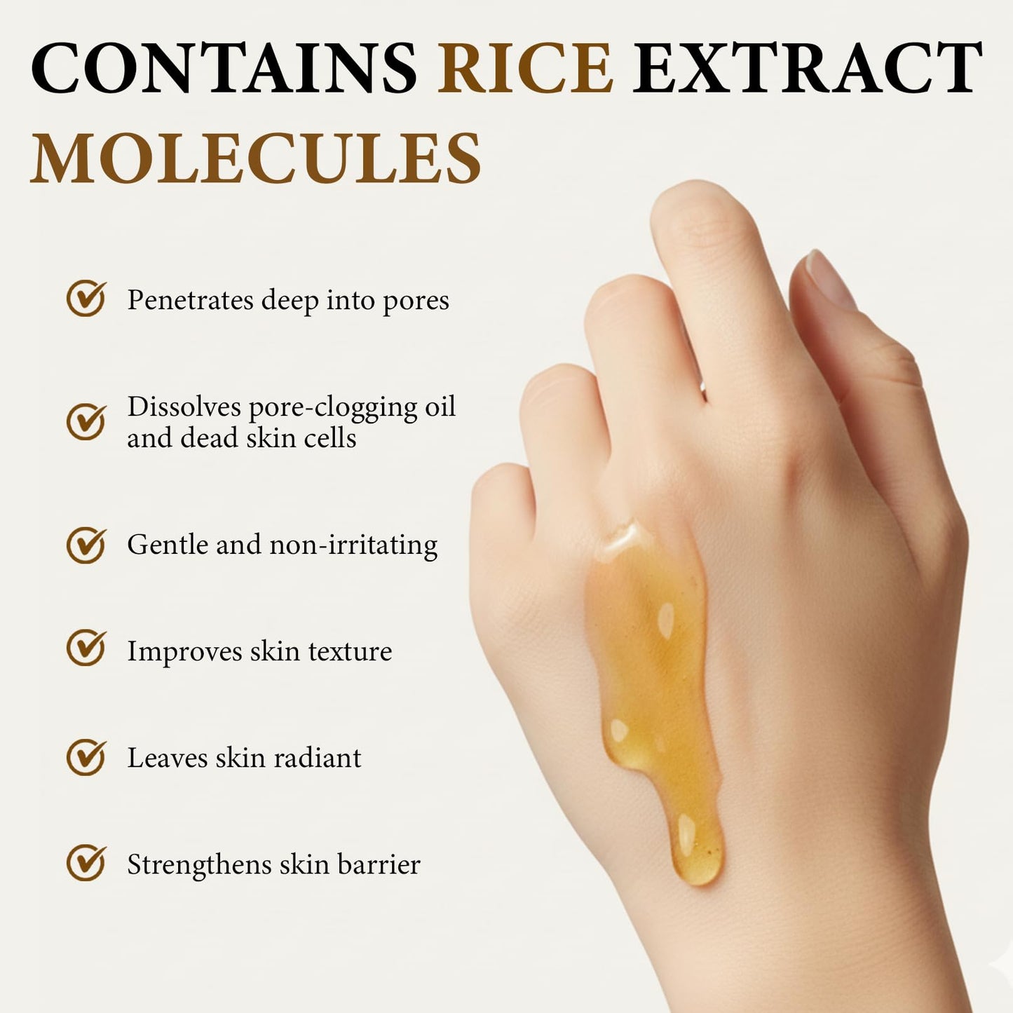 Glow Rice Peeling Ampoule, Soft Exfoliating Face & Body, Peel Shot Glow Scrub, Remove Dead Skin Cells Serum, Gentle Hydrating Formula for All Skin Types, 30ML