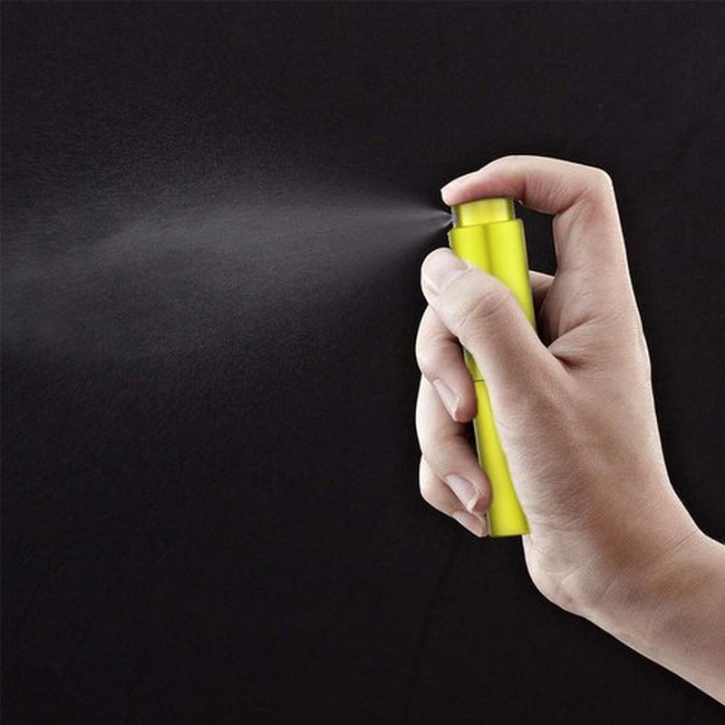 LISAPACK 8ML Atomizer Perfume Spray Bottle for Travel, Empty Refillable Cologne Dispenser, Portable Sprayer (Yellow)