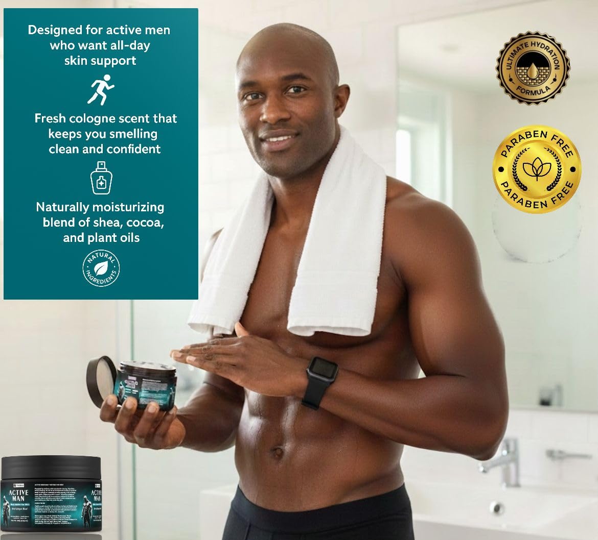 Body butter for men, Cologne scented body butter with shea and cocoa butter