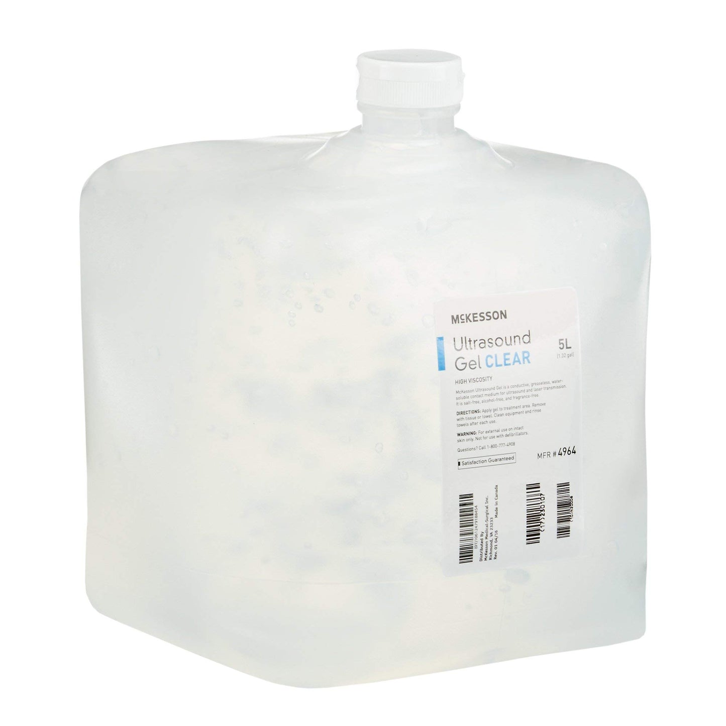 McKesson Clear Ultrasound Gel - Transmission Ultrasonic Gel - Water-Soluble - 5 Liter, 1 Count