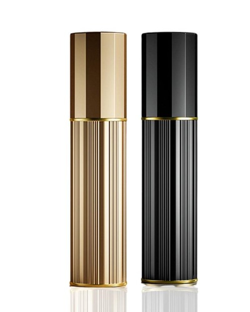 BRARIOS 2Pcs Travel Perfume Atomizer Refillable,Empty Portable Cologne Dispenser,Mini Aftershave Sprayer for Men and Women (Black & Gold 5ML)