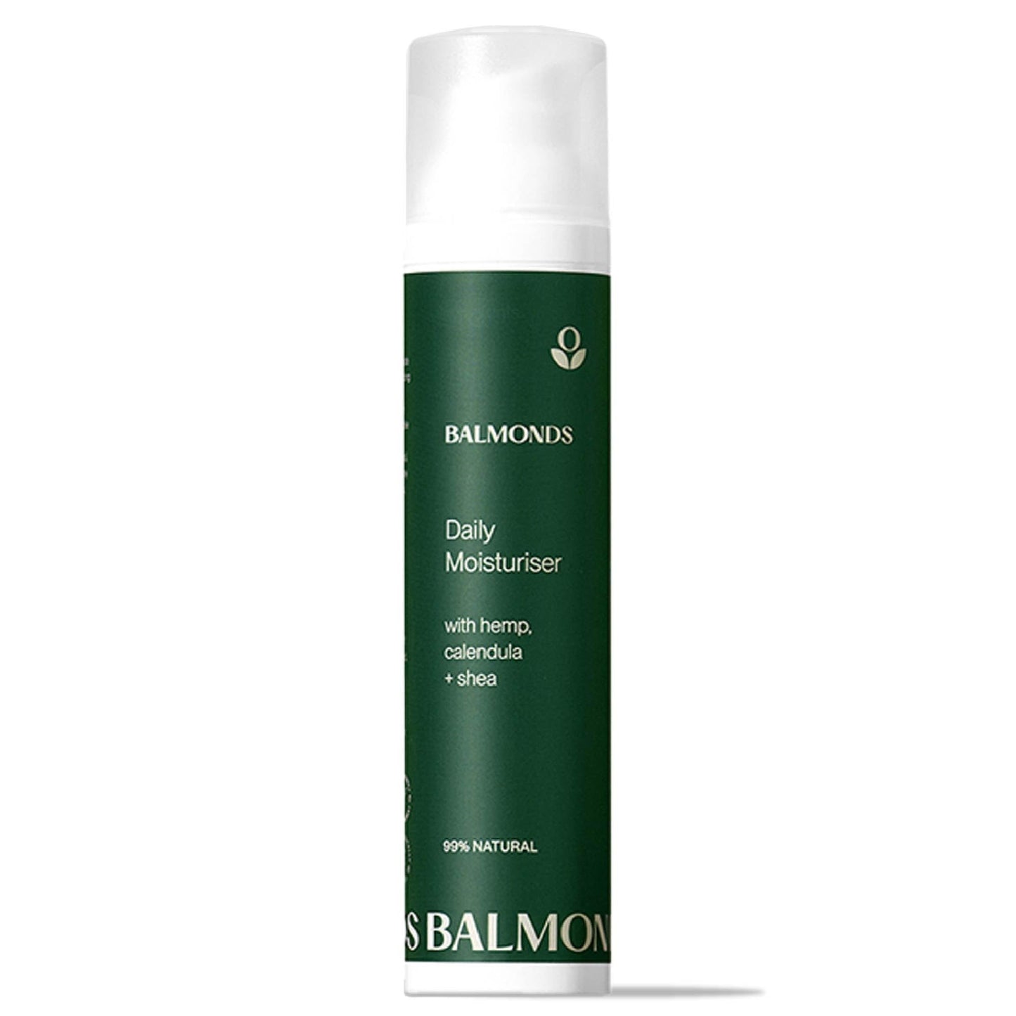 Balmonds - Daily Moisturizing Cream - 3.5oz. (100ml) - 99% Natural Moisturizer - Face & Body - Fragrance Free - Vegan/Cruelty Free - All Skin Types