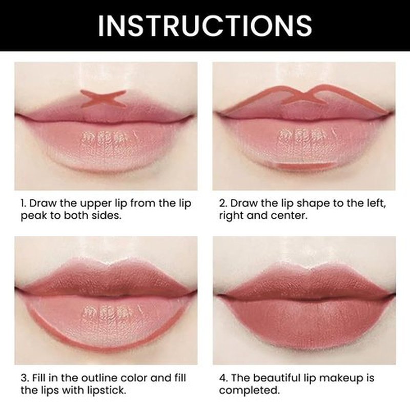 HHLTOH Fairest Nude Velvet Matte Lip Liner and Lipstick Combo Set Kit for Women, DNM Magic 24 Hours Lipstick and Lip Liner Makeup Set Stain Long Lasting Waterproof labial Care Cruelty-free, 47#