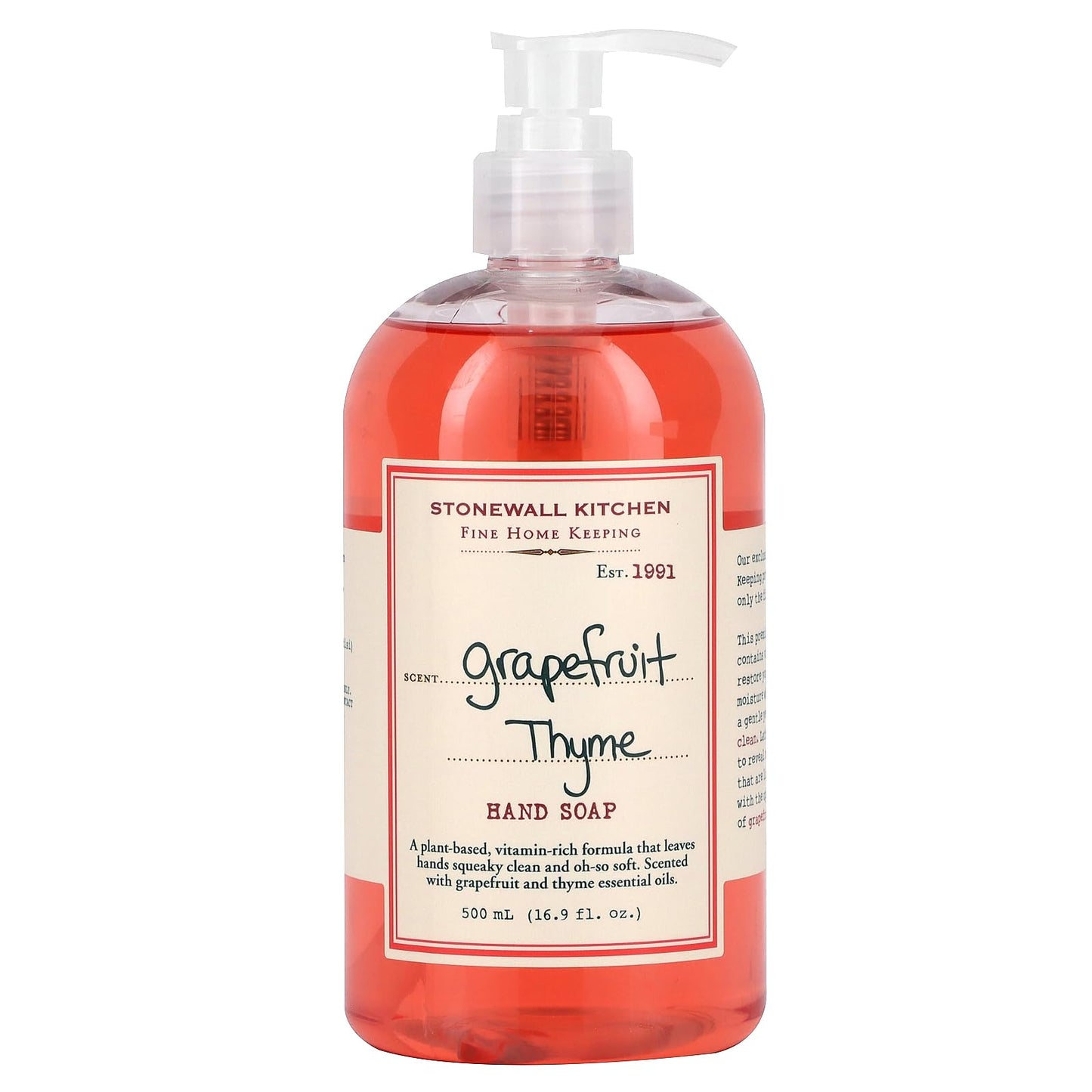 Stonewall Kitchen Grapefruit Thyme Hand Soap Refill, 35 Ounces