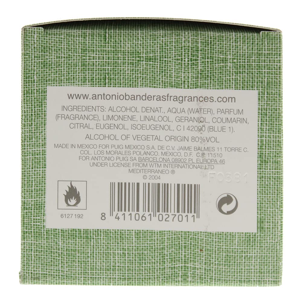 Mediteraneo by Antonio Banderas Eau de Toilette Spray for Men - 3.4 oz