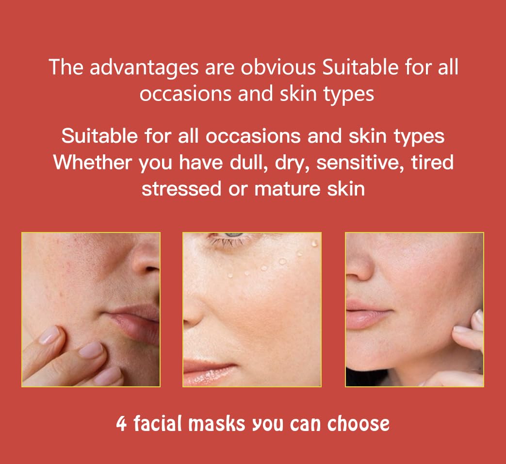 MOND'SUB Christmas Face Masks, Hydrating,Brightening,Nourishing and Soothing Sheet Animal Mask Set,Spa Kit for Women Skin Care,Stocking Stuffers Gifts,Korean Facial Masks,6 Pcs