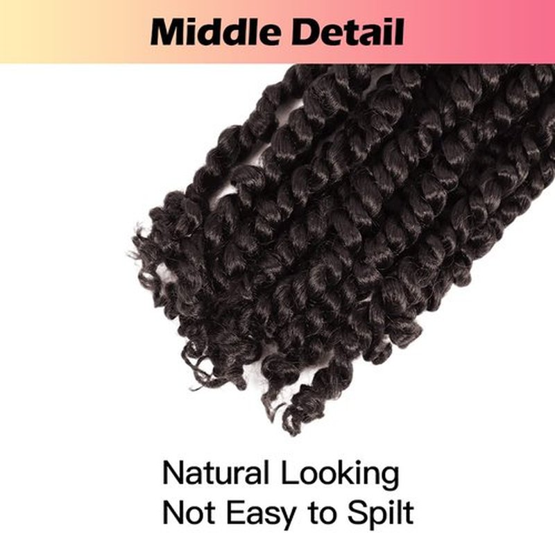 Niseyo 18 Inch Passion Twist Hair Pre-twisted 8 Packs Long Pre-looped Crochet Passion Twist Crochet Hair Long Braids (4#/Brown)