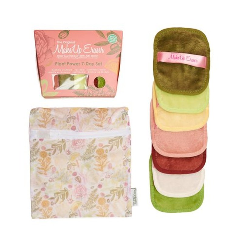 The Original MakeUp Eraser, 7-Day Set, Erase All Makeup with Just Water, Including Waterproof Mascara, Eyeliner, Foundation, Lipstick, Sunscreen, and More! Plant Power, 7ct.
