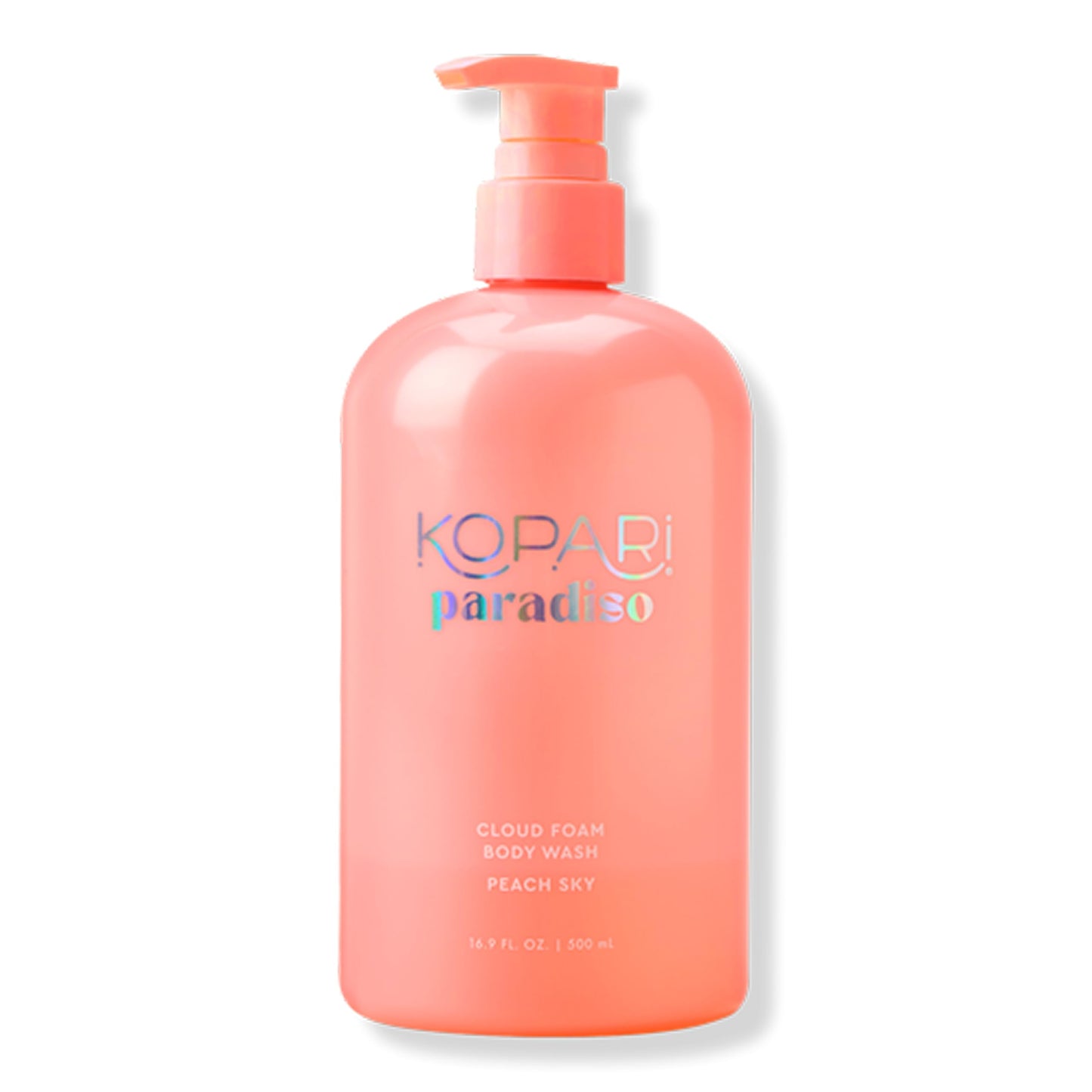 Kopari Paradiso Cloud Foam Body Wash – Peach Sky | Hydrating Foaming Body Wash with Hyaluronic Acid & Vitamin E | Gentle Cleanse, Juicy Scent