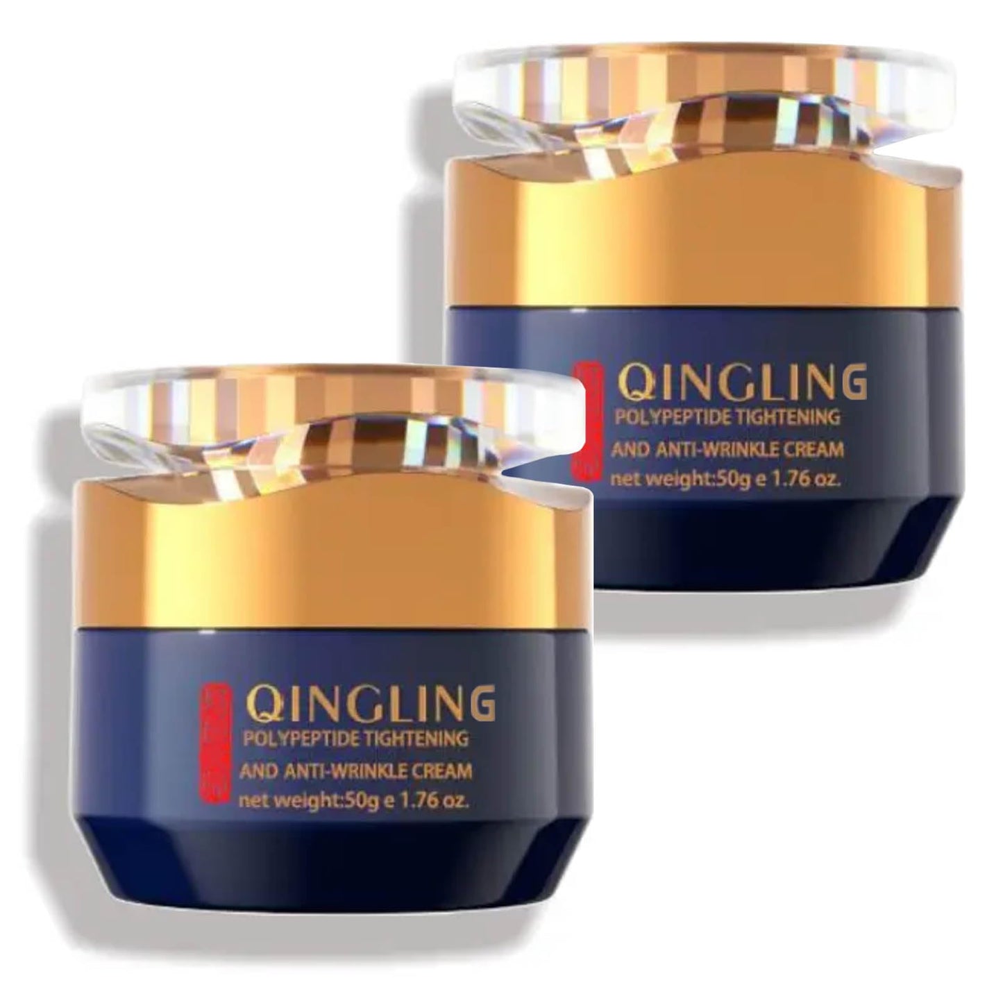 JINMAO Qingling Face Cream, Qingling Wrinkle Removal Cream, Quinglin Polypeptide Tightening and Anti-Wrinkle Moisturizer, Face & Neck & Eye Lotion 3-In-1 (1)