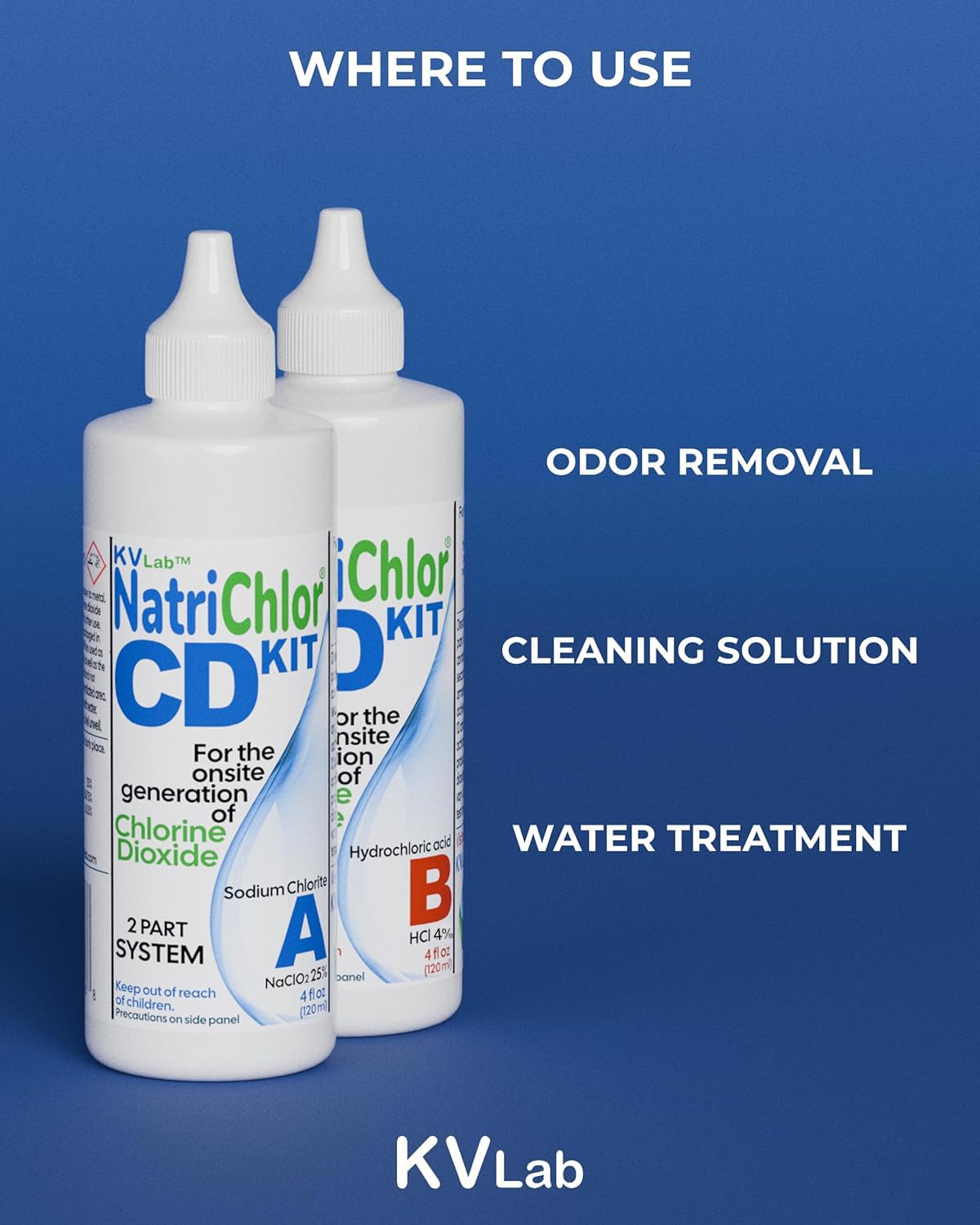 The Original NatriChlor CD Set w/Accu-Drop Bottles HCL Extra Large Size (8 oz Total)