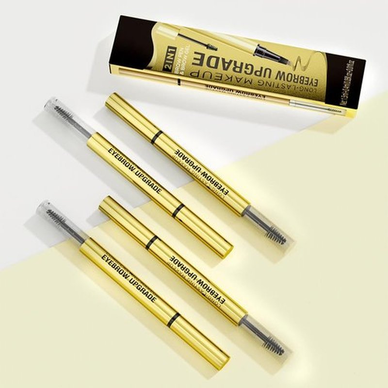 3D Magic Microblading Eyebrow Pencil, 2025 New 2-in-1 Eye Brow Pencils for Women 4 Fork Tip Microblading Eyebrow Pen, Last All-Day Tattoo Pencil Makeup Eyebrow Pen (5# Black)