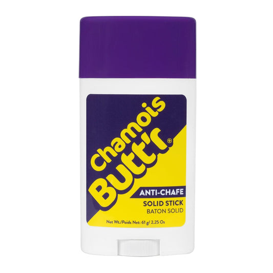 Chamois Butt'r Solid Anti-Chafe Stick - 2.25 Oz Clear Formula for Comfort and Protection