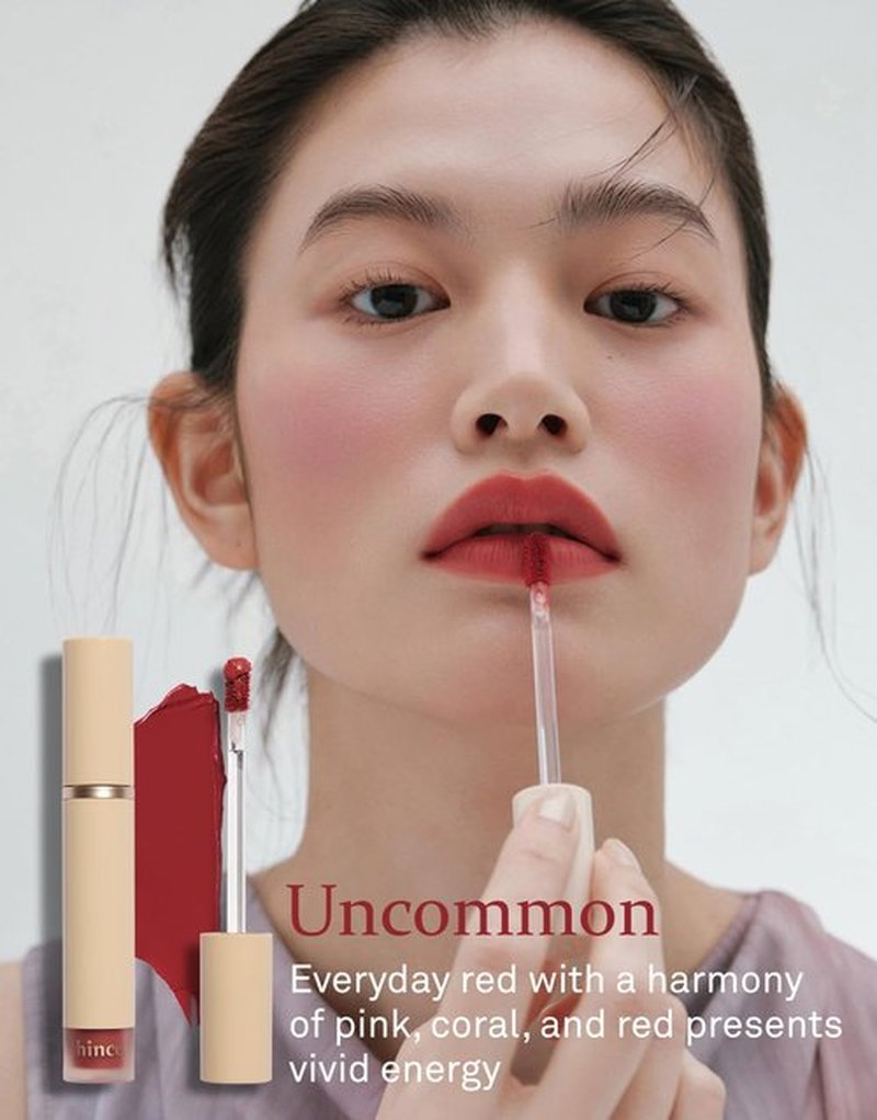 HINCE Slim-Fit Liquid Velvet Lip Tint - Vegan, Vibrant & Moisturizing, Neutral Blooming Colors - Airy Light Petal Touch, Fresh & Weightless Comfort, Transfer-Proof, No Dryness or Thickness (UNCOMMON)